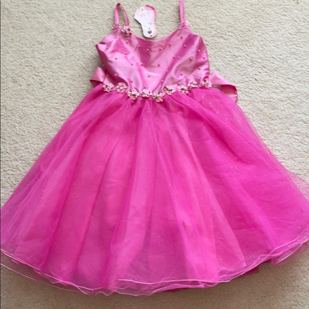 NWT pink wedding flower girl dress